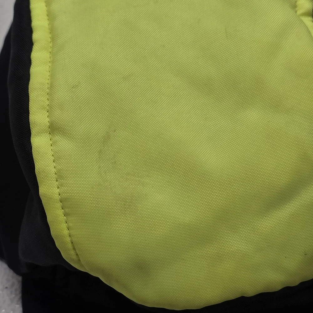 Vintage Obermeyer Junior Small Black & Yellow Nylon Ski Cap Winter Hat Ear Flaps